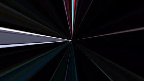 3D Abstract shining bright lines set wave,dots colorful, black background Video stock 307116026