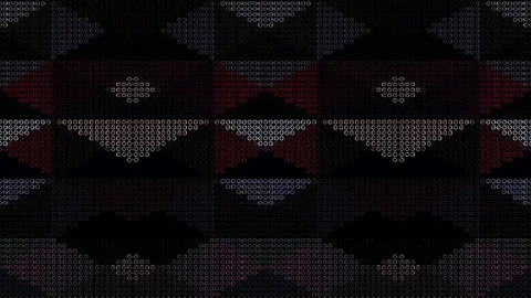 3D Abstract shining bright lines set wave,dots colorful, black background Video stock 307116379