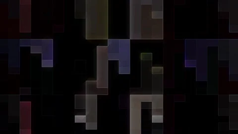 3D Abstract shining bright lines set wave,dots colorful, black background Video stock 308649642