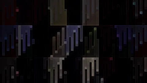 3D Abstract shining bright lines set wave,dots colorful, black background Stock-Footage 308649655