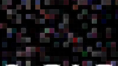 3D Abstract shining bright lines set wave,dots colorful, black background Video stock 308722871