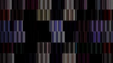 3D Abstract shining bright lines set wave,dots colorful, black background Stock Footage 308722948