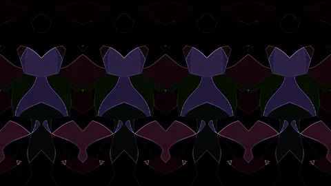 3D Abstract shining bright lines set wave,dots colorful, black background Stock Footage 308802998