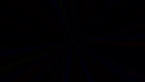 3D Abstract shining bright lines set wave,dots colorful, black background Video stock 308803267