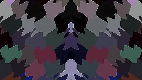 3D Abstract shining bright lines set wave,dots colorful, black background Video stock 308864279