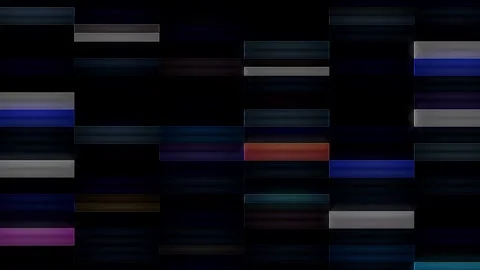 3D Abstract shining bright lines set wave,dots colorful, black background Video stock 309392909