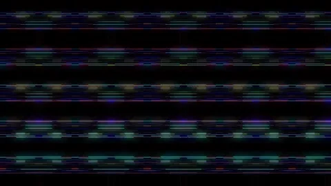 3D Abstract shining bright lines set wave,dots colorful, black background Video stock 309857653