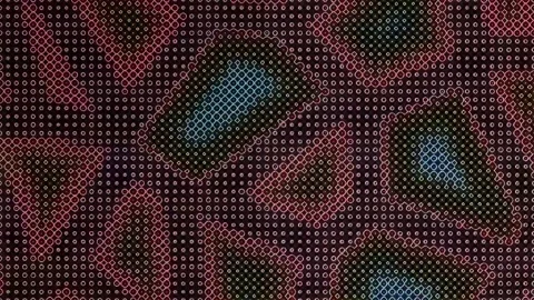 3D Abstract shining bright lines set wave,dots colorful, black background Video stock 313894087