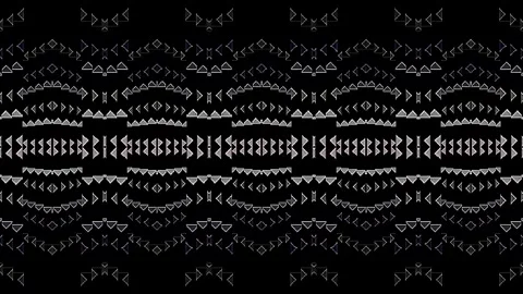 3D Abstract shining bright lines set wave,dots colorful, black background Video stock 320674289