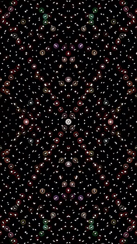 3D Abstract shining bright lines set wave,dots colorful, black background Video stock 320810434