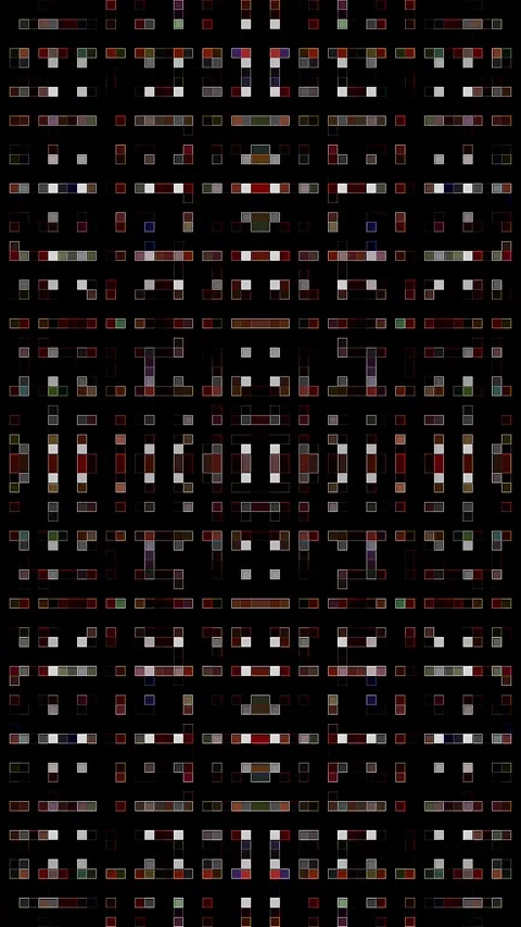 3D Abstract shining bright lines set wave,dots colorful, black background Video stock 320810442