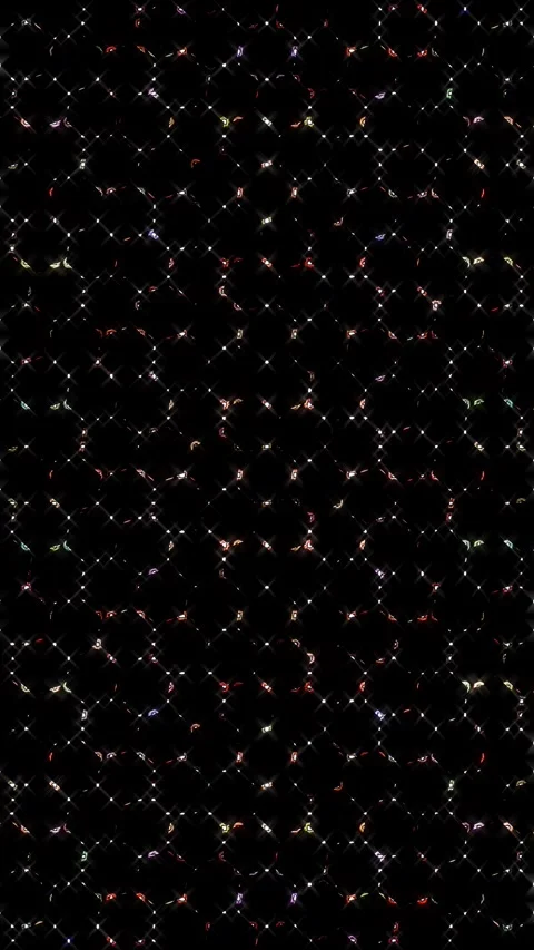 3D Abstract shining bright lines set wave,dots colorful, black background Video stock 320810484