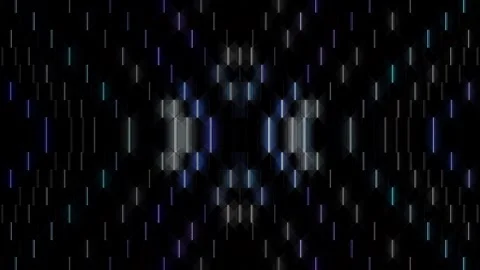 3D Abstract shining bright lines set wave,dots colorful, black background 動画素材 321878322