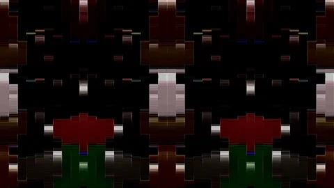 3D Abstract shining bright lines set wave,dots colorful, black background Video stock 322612223