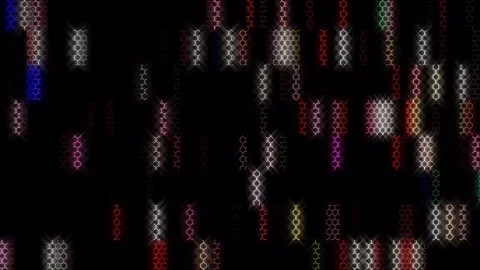 3D Abstract shining bright lines set wave,dots colorful, black background Stock-Footage 322785411