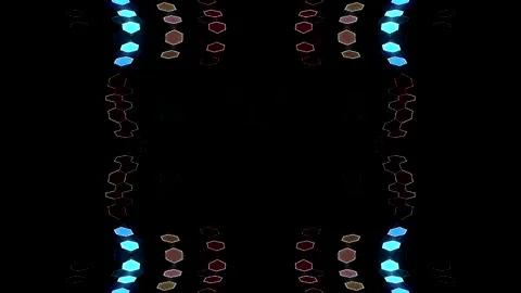 3D Abstract shining bright lines set wave,dots colorful, black background Video stock 325480760
