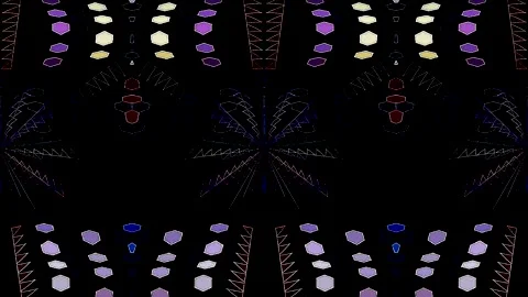 3D Abstract shining bright lines set wave,dots colorful, black background Video stock 327014070