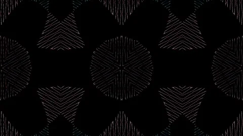 3D Abstract shining bright lines set wave,dots colorful, black background 動画素材 328194587