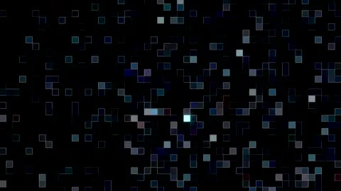 3D Abstract shining bright lines set wave,dots colorful, black background Stock Footage 328352403