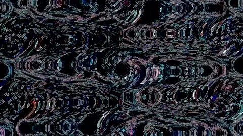 3D Abstract shining bright lines set wave,dots colorful, black background Stock Footage 328444457