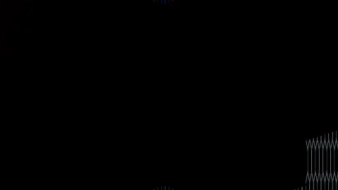 3D Abstract shining bright lines set wave,dots colorful, black background Stock Footage 328568401