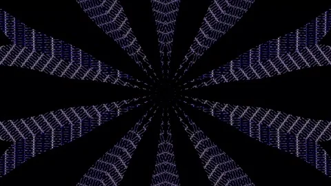 3D Abstract shining bright lines set wave,dots colorful, black background Stock Footage 328698141