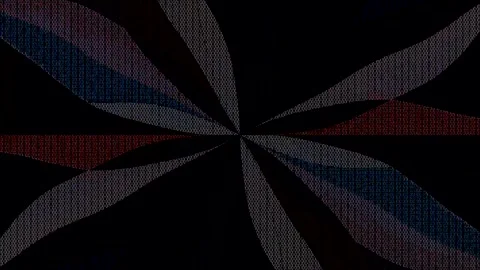 3D Abstract shining bright lines set wave,dots colorful, black background Stock Footage 328698167