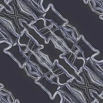 3D abstract silver lines diagonal geometric maze Stock Illustration