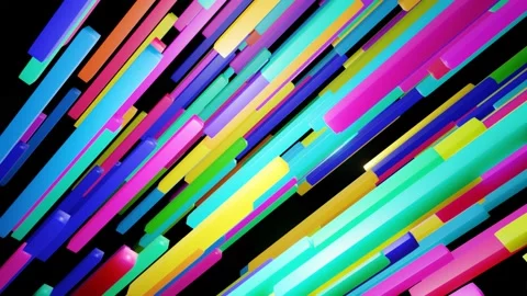 3d abstract simple geometric background with multicolor rectangles like light Stock Footage 145516123