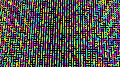 3d abstract simple geometric background with multicolor rectangles on plane in Stock Footage 145516491