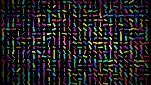 3d abstract simple geometric background with multicolor rectangles like light Stock Footage 148962648