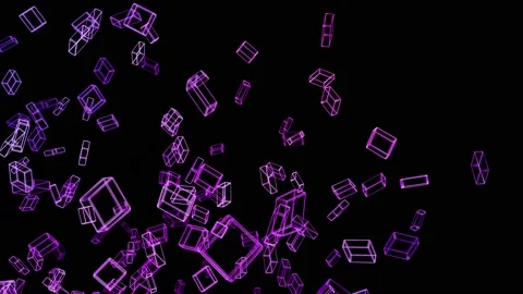 3d abstract simple geometric background with multicolor rectangles on plane in Stock Footage 165365541