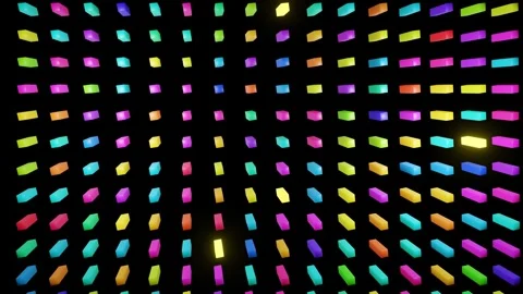 3d abstract simple geometric background with multicolor rectangles like light Stock Footage 270236692