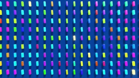 3d abstract simple geometric background with multicolor rectangles on plane in Stock Footage 275012026