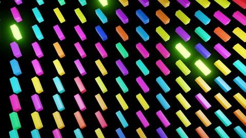 3d abstract simple geometric background with multicolor rectangles like light Stock Illustration