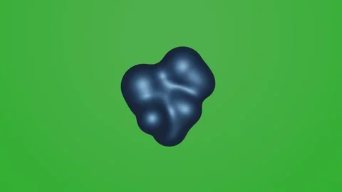 3d abstract simulating a virus or bacteria transforming on a green background Stock Footage 152290949