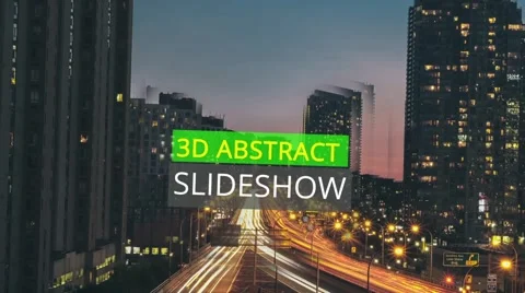 3D Abstract Slideshow After Effects素材
