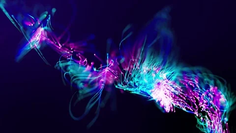 3D Abstract small particle light scatter design. Digital light particle backg Stock Footage 168781533