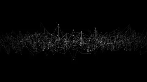 3d abstract sound wave background. Digital technology waveform on empty backdrop Stock Illustration