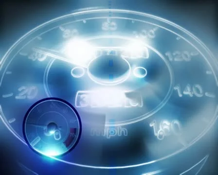 3D Abstract Speedometer Loop Stock Footage 8945167