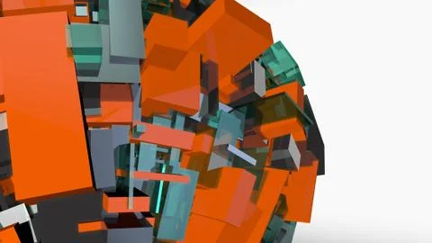 3d abstract sphere background Stock-Illustration