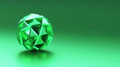 3d abstract sphere metallic geometric shape techno background Stock Footage 274281434