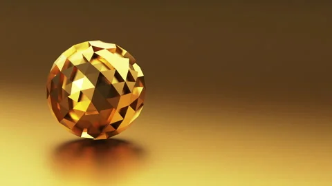 3d abstract sphere metallic geometric shape techno background Stock Footage 274281730