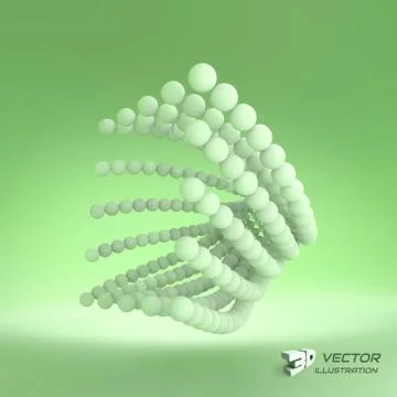 3d abstract spheres composition. Vector illustration Stock Illustration