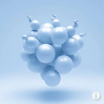 3d abstract spheres composition. Vector illustration. 3d Abstract Spheres ... Stock Photos