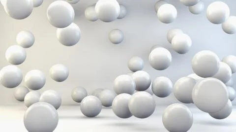 3d abstract spheres Stock-Illustration