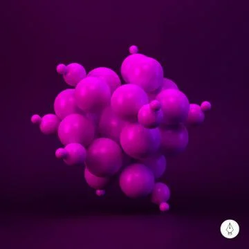 3d abstract spheres. Vector illustration Stock Illustration