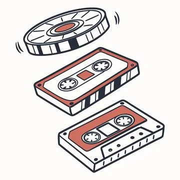 3D Abstract Stacked Discs with Spacing Stock Illustration