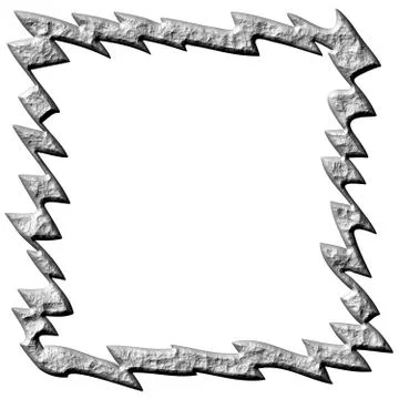 3D Abstract Stone Frame Illustrazione stock