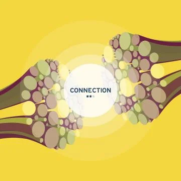 3d abstract string wire artwork background. Connect Stock Illustration